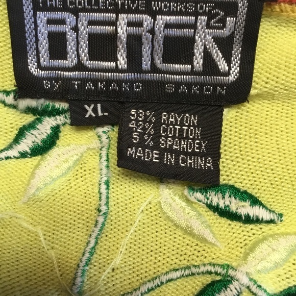 Unique cardigan set-monkeys, bananas, palm, trees! - Picture 7 of 8